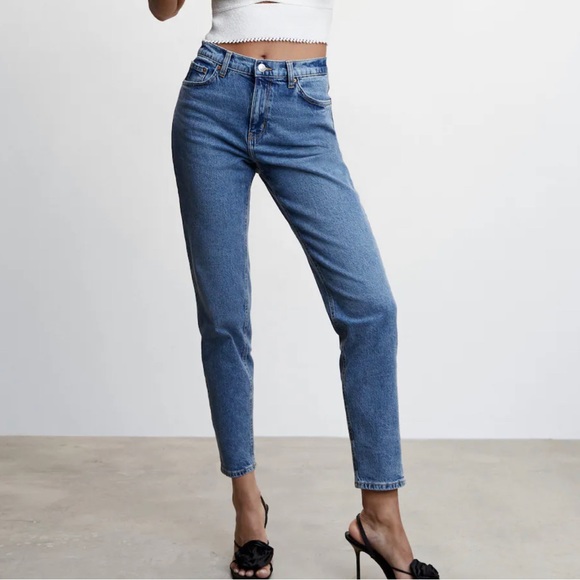 Mango Denim - 3/$30💗💗Mango High Rise Blue Mom Jeans 2 EUC